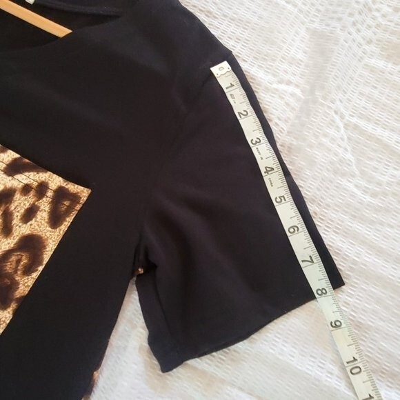 Blooming Jelly Black and Leopard Print Tee - Picture 9 of 11